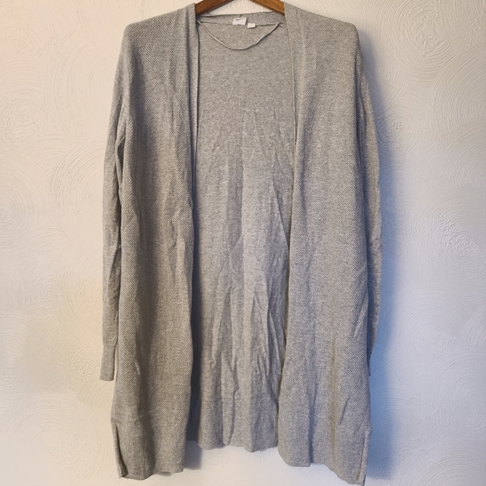 Gap Long Grey Open Front Cardigan